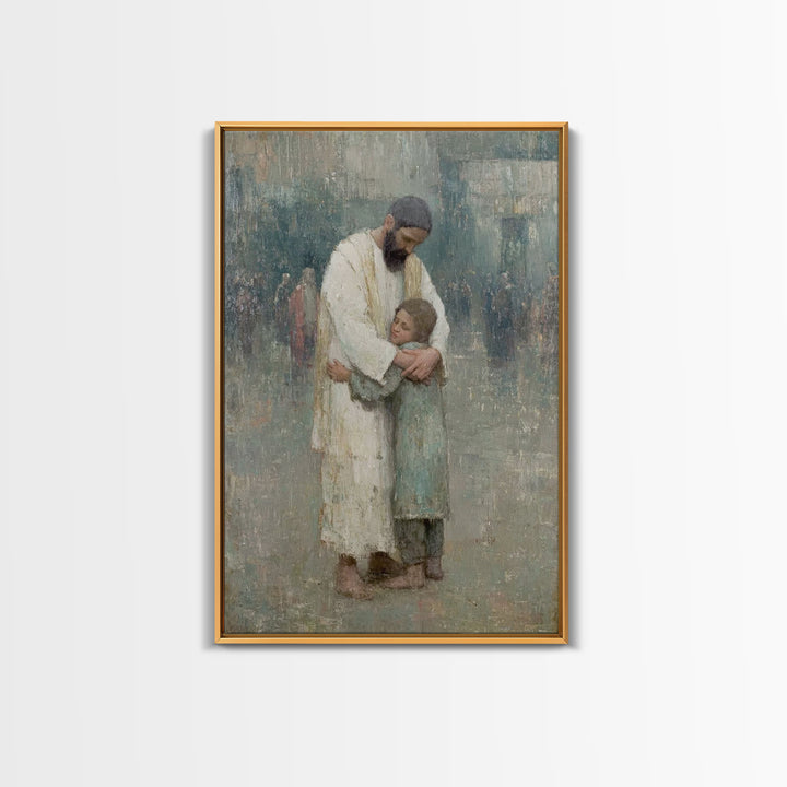 Child Of Grace, Framed Canvas Print, Christian Wall Art, Christian Art Canvas, Jesus Painting, Christian Art Work, Modern Christian Paintin