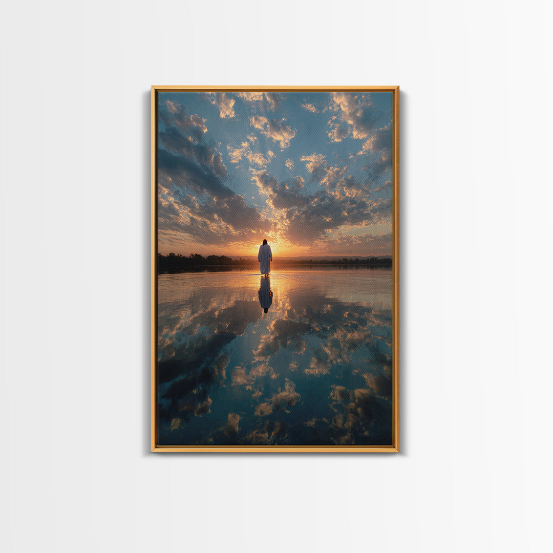 Heavenly Horizon – Framed Canvas Print – Christian Wall Art – Jesus Canvas Art – Christian Art Canvas – Christian Art Print – Modern Christ