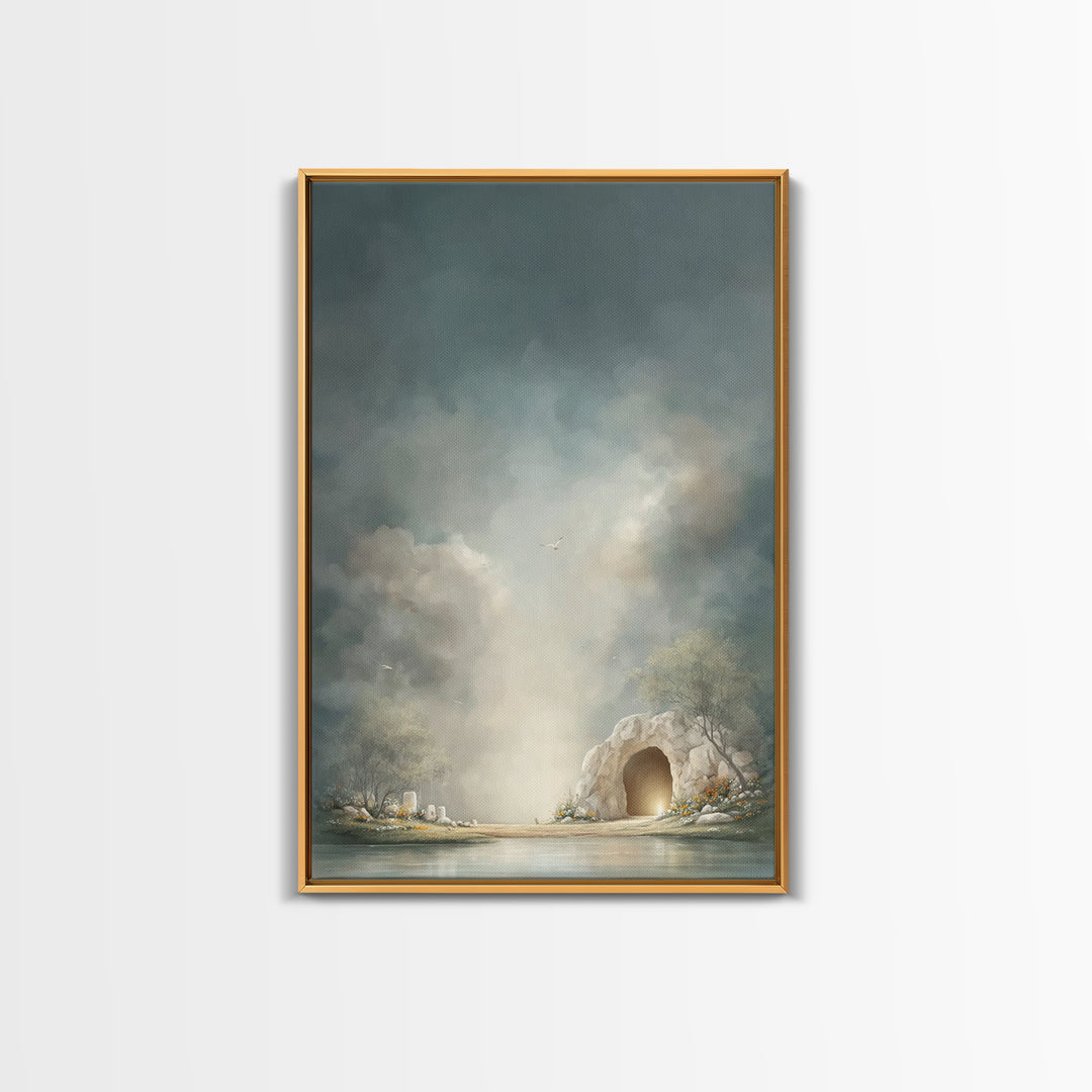 Morning Of Peace - Framed Canvas Print - Christian Wall Art - Modern Christian Art - Subtle Christian Art - Christian Art Canvas - Christia