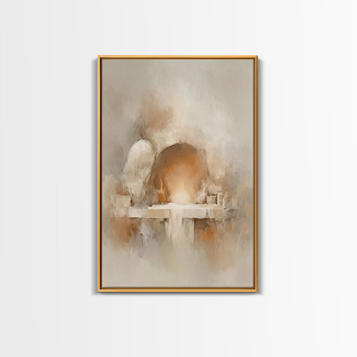Stone Of Dawn - Framed Canvas Print - Christian Painting - Christian Art Canvas - Christian Wall Art - Modern Christian Art - Christian Gif