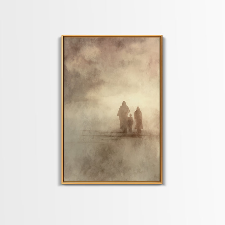 Silent Faith Journey – Framed Canvas Print – Christian Art Canvas – Christian Wall Art – Subtle Christian Art – Jesus Painting – Christian