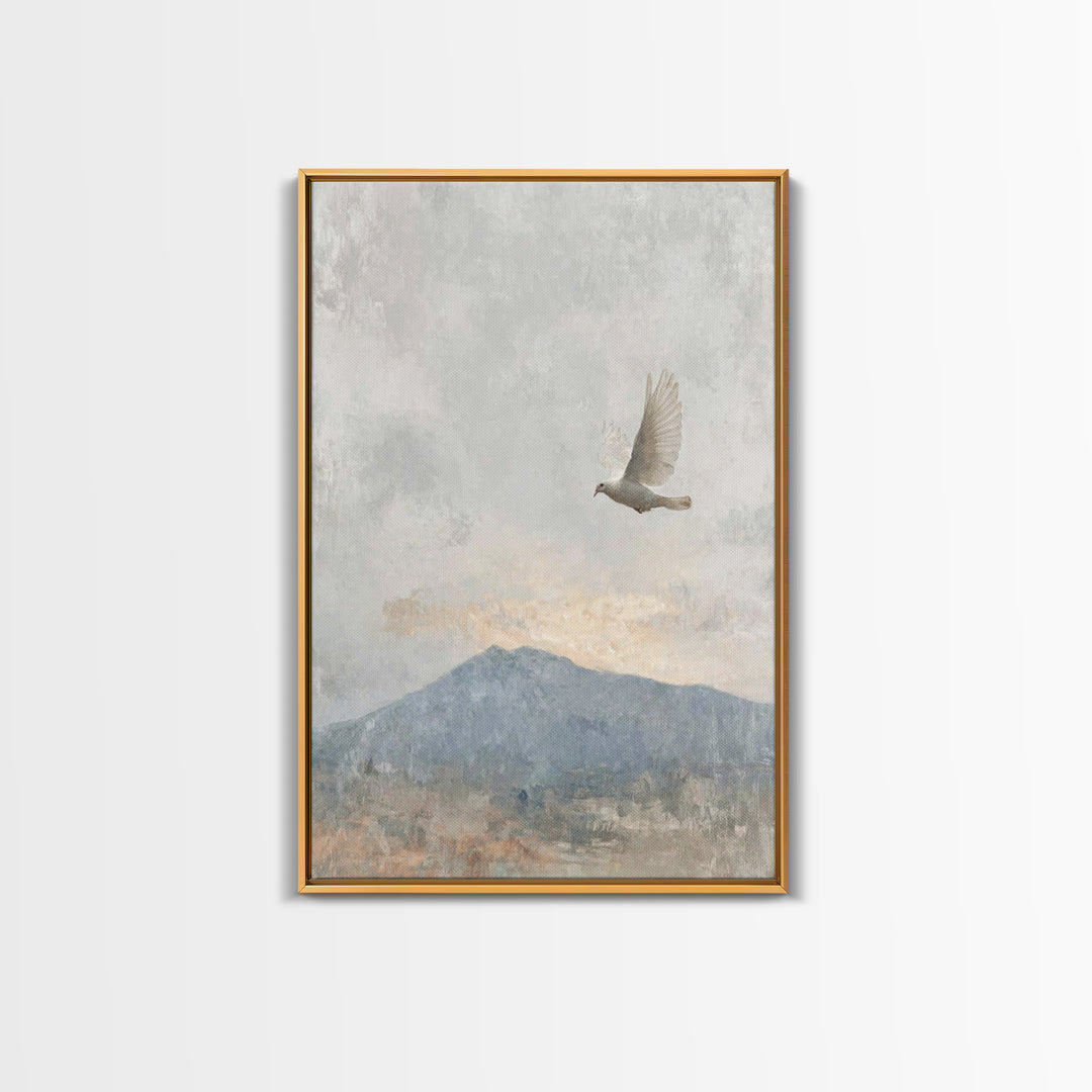Spirit of Peace – Framed Canvas Print – Christian Wall Art – Christian Art Canvas – Minimalist Christian Art – Christian Art Print – Unique