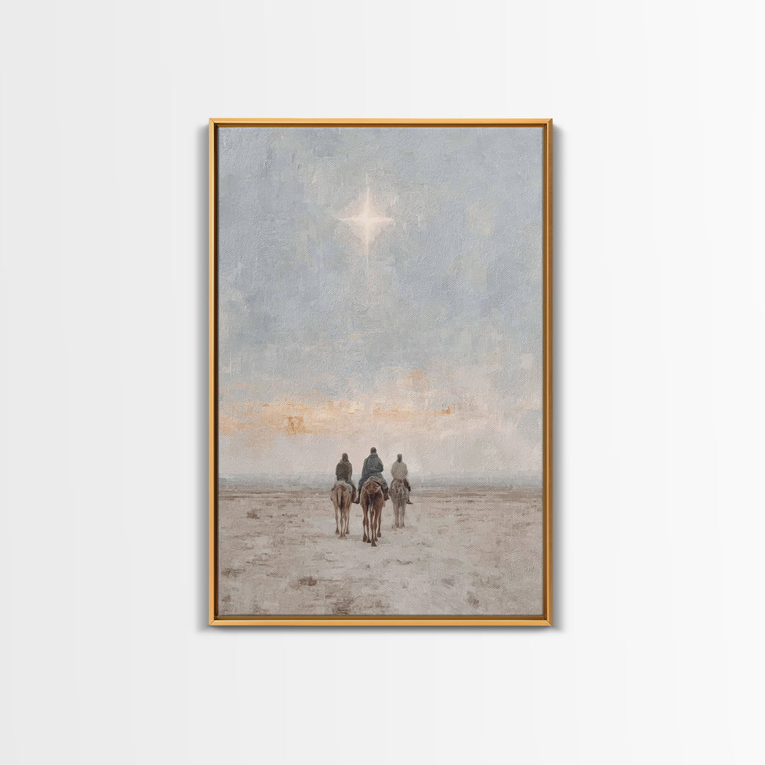 Guiding Light Sky – Framed Canvas Print – Christian Art Canvas – Christian Wall Art – Christmas Art Prints – Christian Christmas Art – Chri