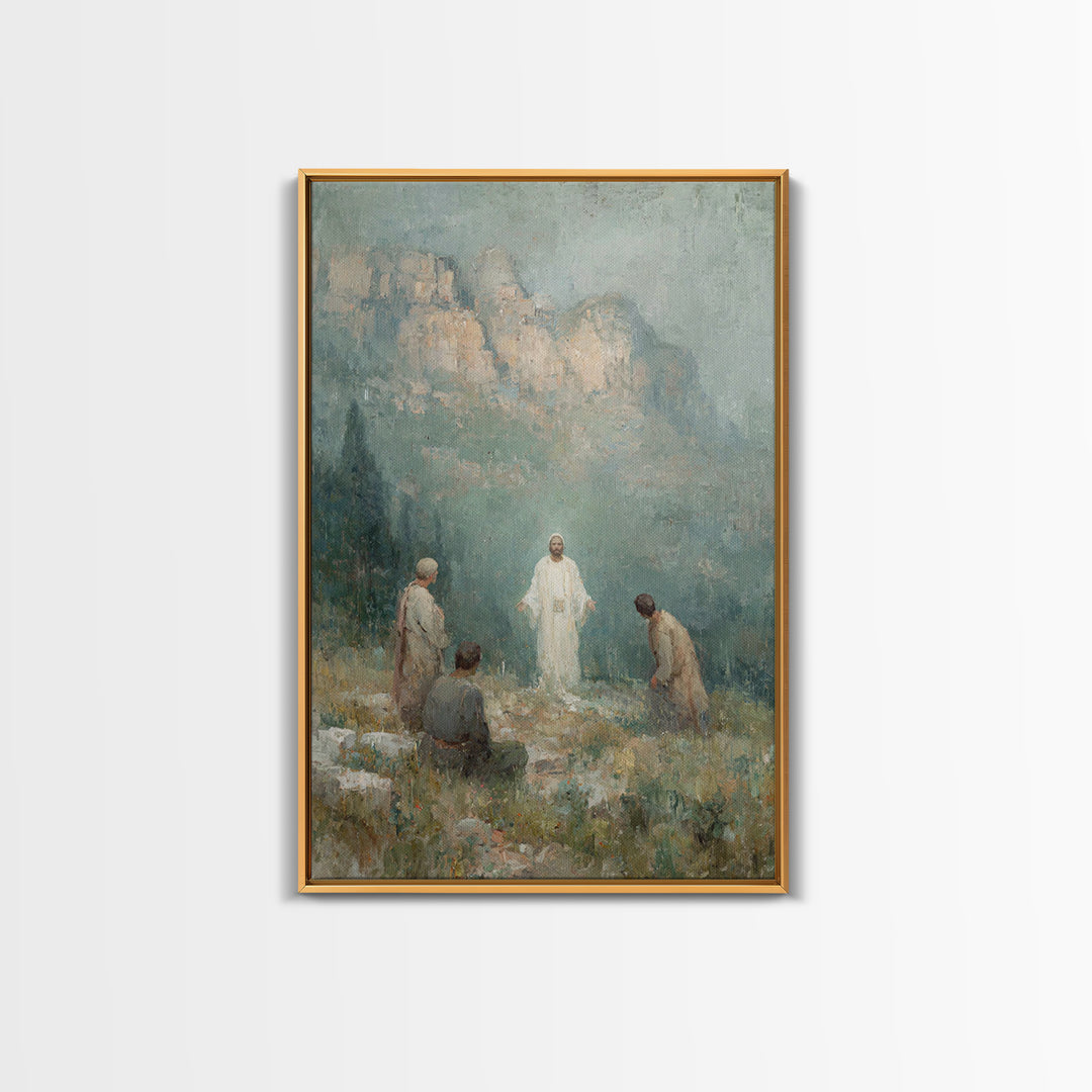 Radiant Summit Grace – Framed Canvas Print – Christian Art Canvas – Christian Wall Art – Jesus Painting – Modern Christian Art – Christian