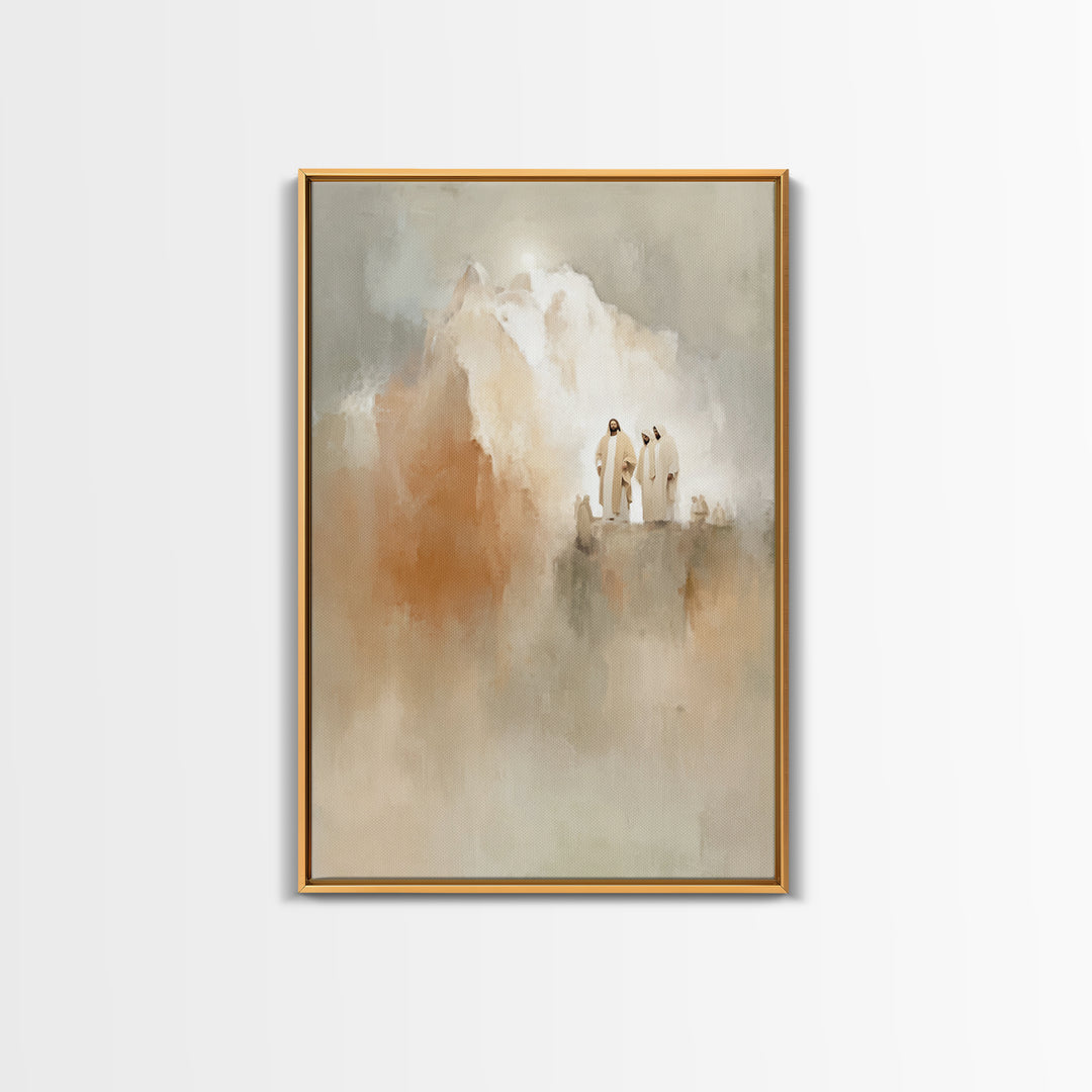 Transfiguration Light Sky – Framed Canvas Print – Christian Art Canvas – Christian Wall Art – Jesus Painting – Large Christian Painting – C