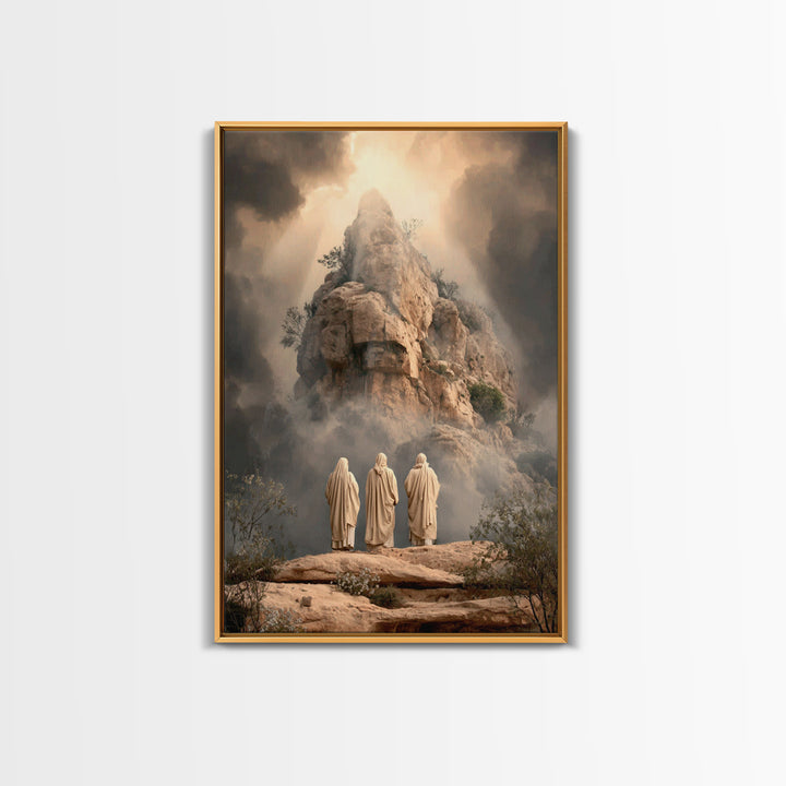 Summit of Glory – Framed Canvas Print – Christian Art Canvas – Christian Wall Art – Jesus Painting – Modern Christian Art – Christian Gift