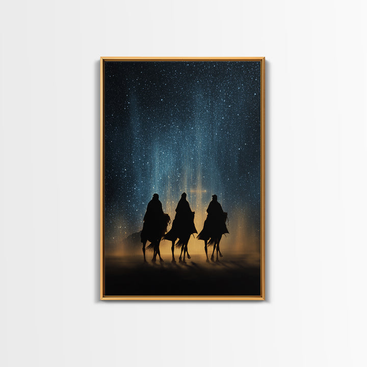 Eastern Journey – Framed Canvas Print – Christian Christmas Art – Christian Art Canvas – Christian Wall Art – Jesus Painting