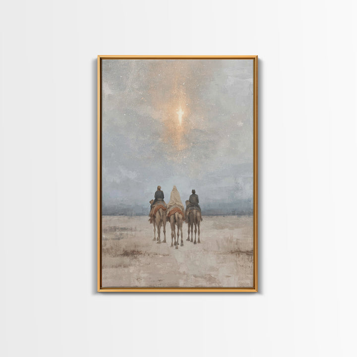 Cross of Light – Framed Canvas Print – Christian Wall Art – Christian Christmas Art – Jesus Painting – Christian Art Canvas