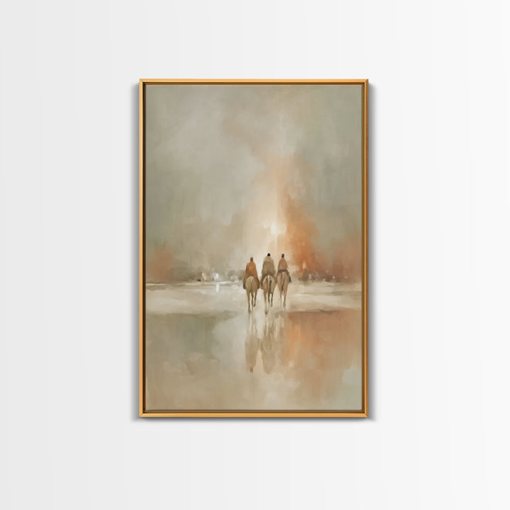 Wandering Light – Framed Canvas Print – Jesus Painting – Christian Art Canvas – Christian Christmas Art – Christian Wall Art