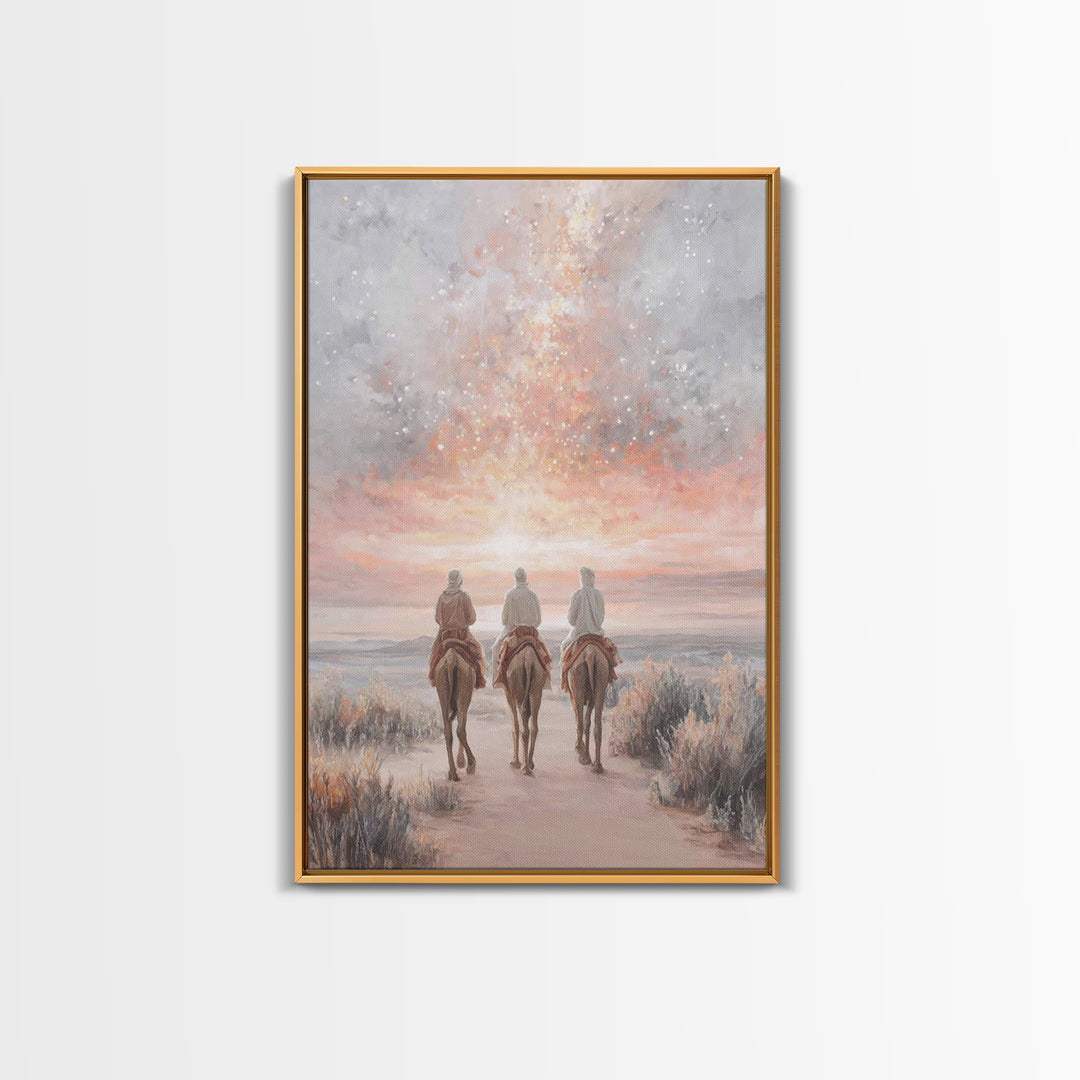 Dawn Promise – Framed Canvas Print – Christian Christmas Art – Jesus Painting – Christian Art Canvas – Christian Wall Art