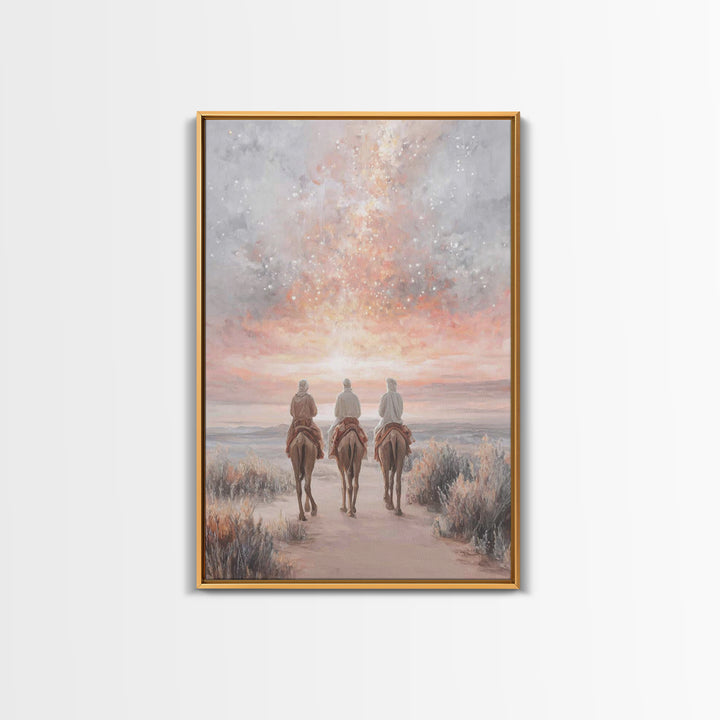 Dawn Promise – Framed Canvas Print – Christian Christmas Art – Jesus Painting – Christian Art Canvas – Christian Wall Art