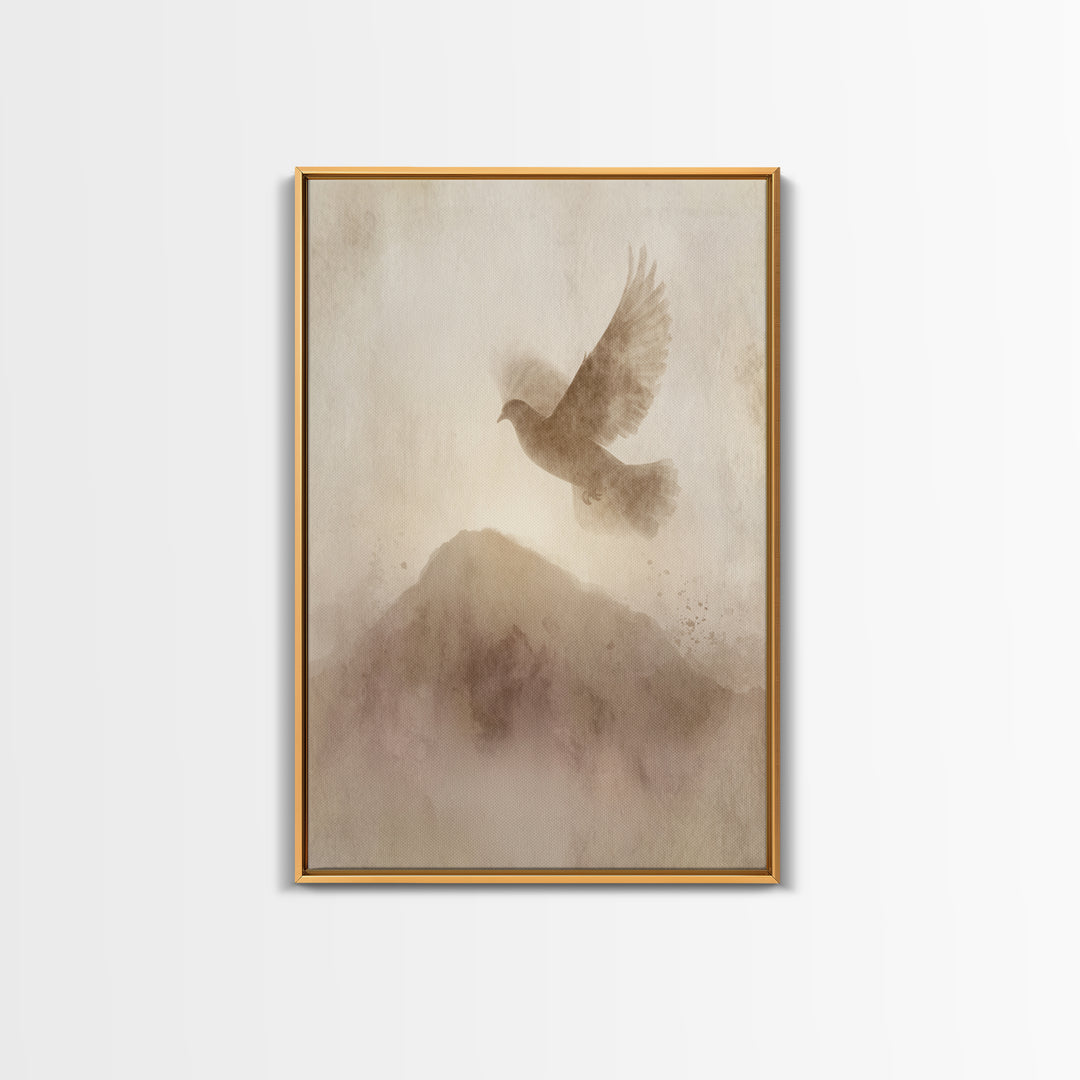 Silent Ascent – Framed Canvas Print – Christian Wall Art – Christian Art Canvas – Subtle Christian Art – Christian Art Print – Minimalist C