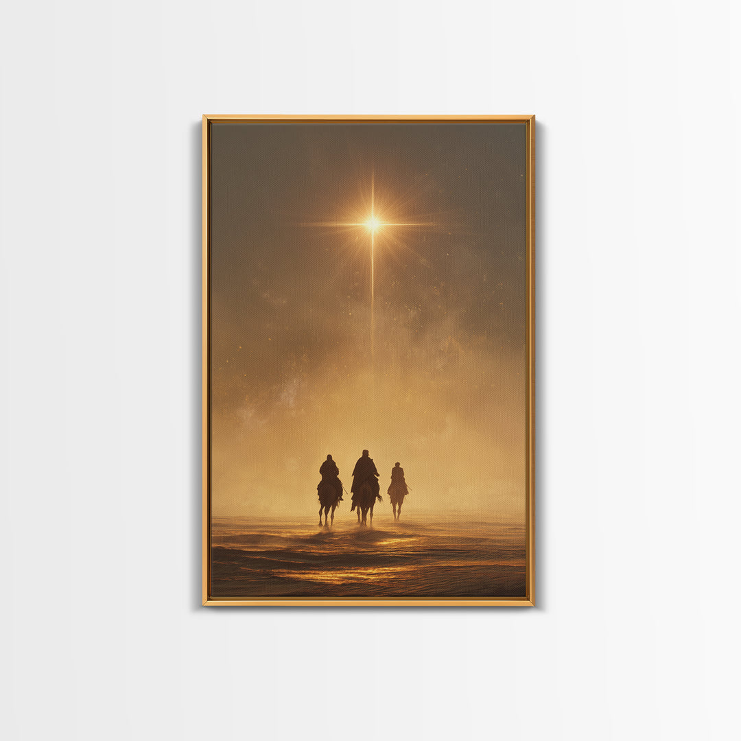 Cross Of Dawn – Framed Canvas Print – Jesus Painting – Christian Wall Art – Christian Art Canvas – Christian Christmas Art – Christmas Art