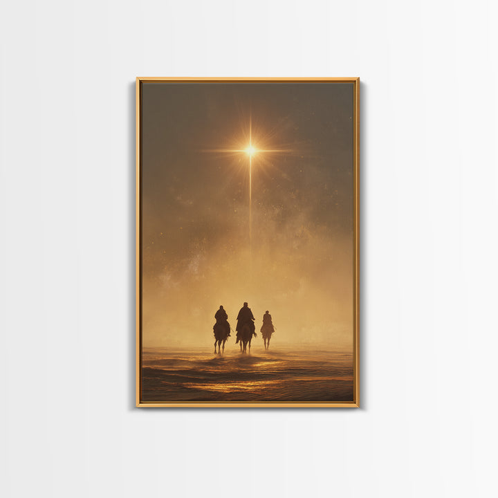 Cross Of Dawn – Framed Canvas Print – Jesus Painting – Christian Wall Art – Christian Art Canvas – Christian Christmas Art – Christmas Art