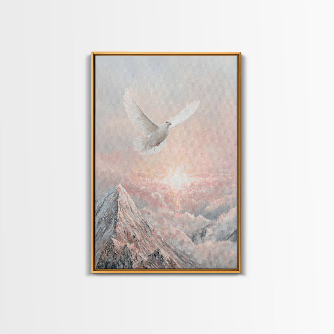 Rise of Peace – Framed Canvas Print – Christian Wall Art – Christian Art Canvas – Christian Art Print – Modern Christian Art – Christian Pa
