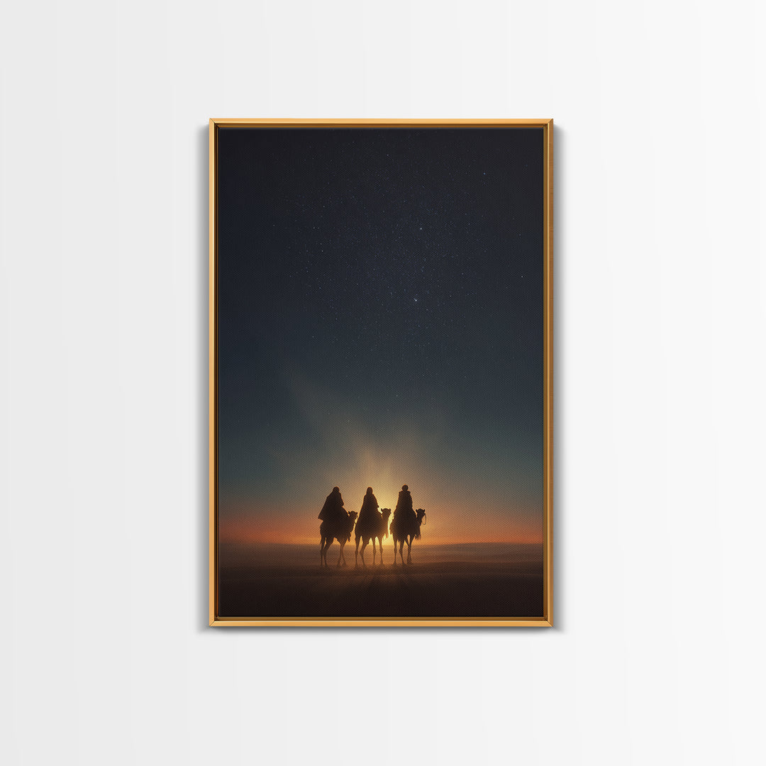 Holy Arrival – Framed Canvas Print – Jesus Painting – Christian Christmas Art – Christian Art Canvas – Christian Wall Art – Christmas Art
