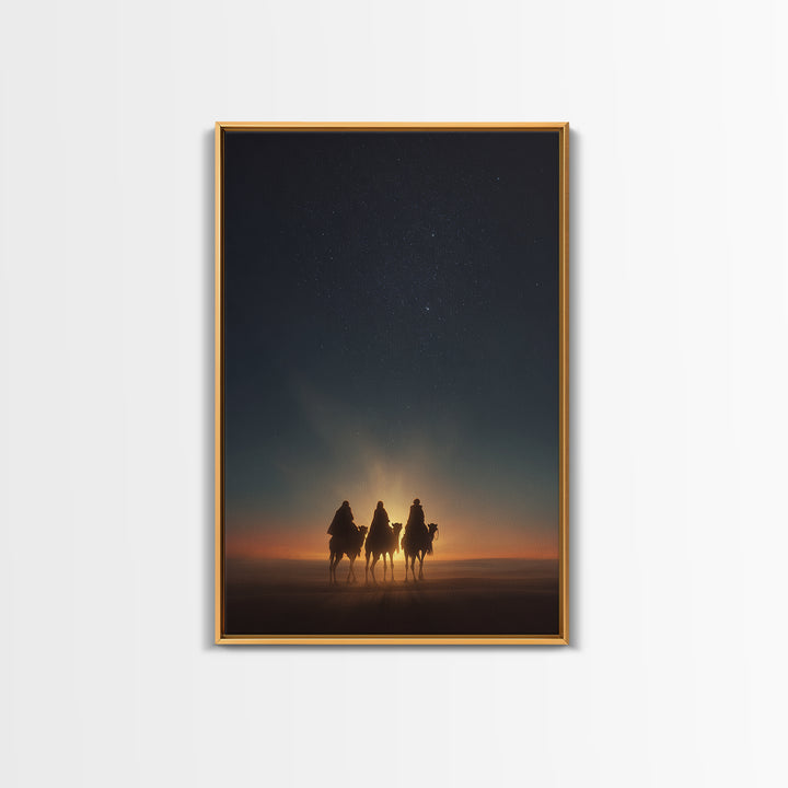 Holy Arrival – Framed Canvas Print – Jesus Painting – Christian Christmas Art – Christian Art Canvas – Christian Wall Art – Christmas Art