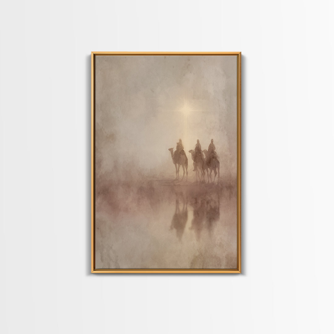 The Guiding Star – Framed Canvas Print – Christian Wall Art – Christian Art Canvas – Christmas Art – Christian Christmas Art – Christian De