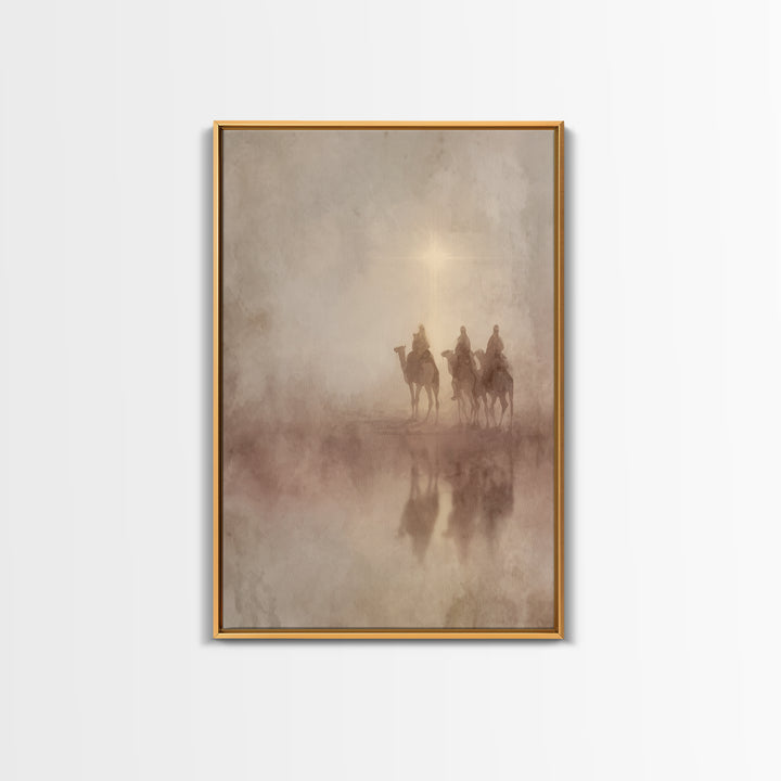 The Guiding Star – Framed Canvas Print – Christian Wall Art – Christian Art Canvas – Christmas Art – Christian Christmas Art – Christian De