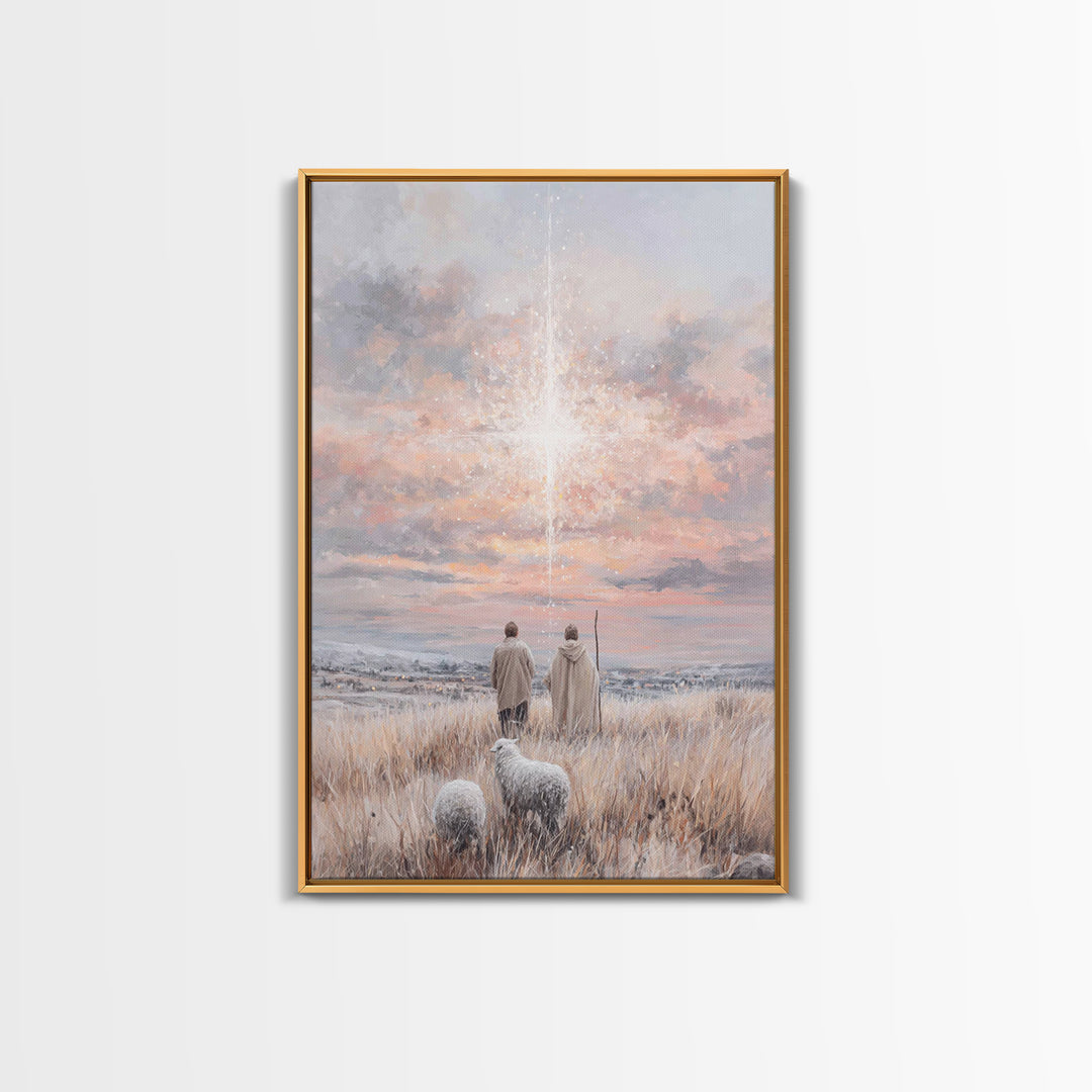 Holy Desert Path – Framed Canvas Print – Christian Art – Christmas Art – Christian Wall Art – Christian Art Canvas – Christian Christmas Ar