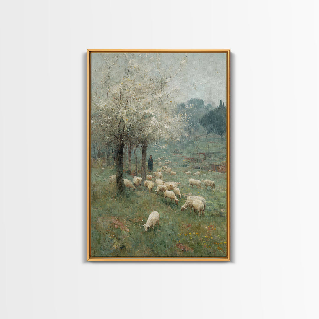 Grace In Bloom | Framed Canvas Print | Christian Art Canvas | Christian Wall Art | Jesus Painting | Christian Christmas Art