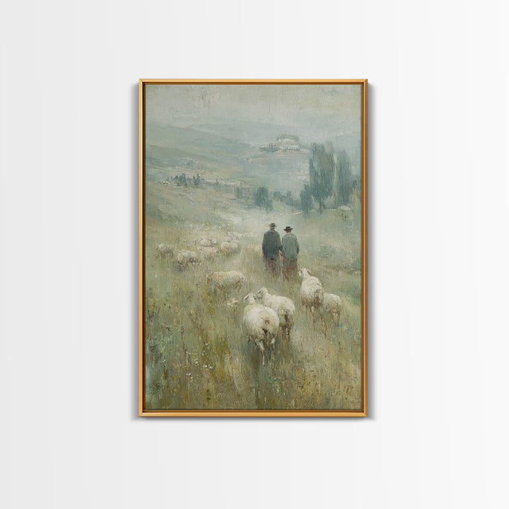 Quiet Bethlehem Path – Framed Canvas Print – Christian Art – Christian Wall Art – Christian Art Canvas – Christmas Art – Christian Christma