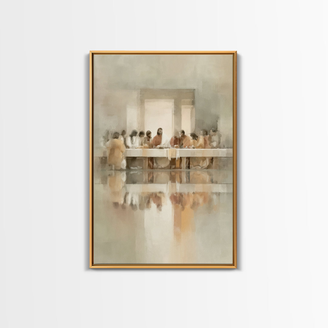 Radiant Communion, Framed Canvas Print, Christian Art Canvas, Christian Wall Art, Jesus Painting, Christian Decorations, Modern Christian A