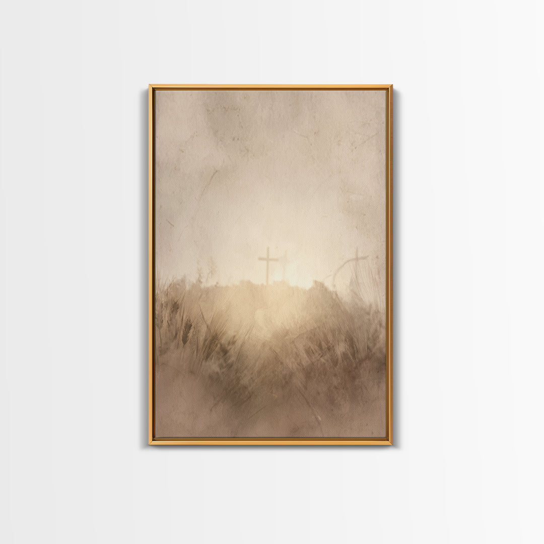 Horizon Of Mercy, Framed Canvas Print, Christian Wall Art, Christian Art Canvas, Abstract Christian Art, Christian Gift, Christian Art Prin