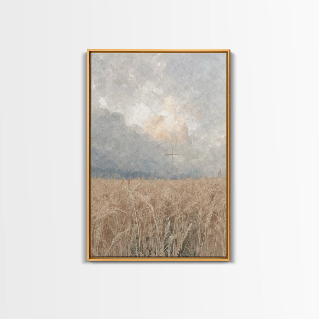 Golden Covenant | Framed Canvas Print | Christian Art Canvas | Christian Wall Art | Subtle Christian Art | Christian Gift | Christian Paint