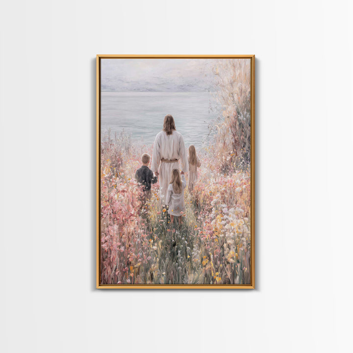 Garden Of Blessing – Framed Canvas Print – Christian Art Canvas – Christian Wall Art – Christian Gift – Christian Painting – Modern Christi