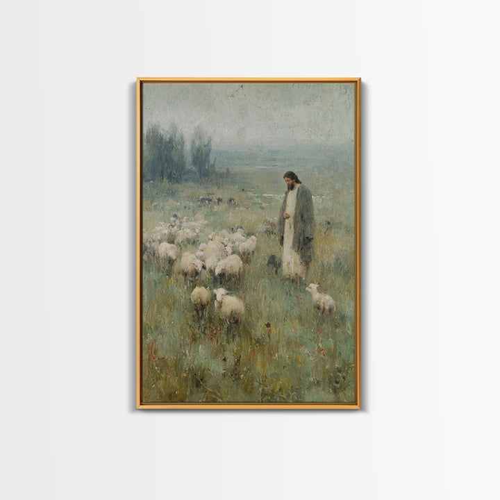 Harbor Of Blessings – Framed Canvas Print – Christian Wall Art – Christian Art Print – Jesus Painting – Christmas Art – Christian Gift – Mo