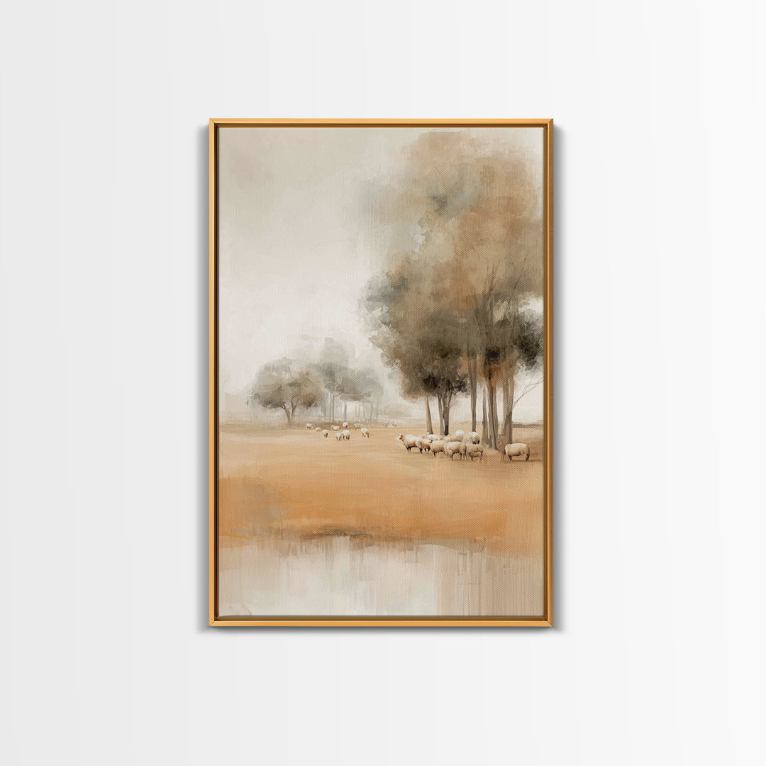 Quiet Meadow Grace – Framed Canvas Print – Christian Art Canvas – Christian Wall Art – Christian Painting – Subtle Christian Art – Christia