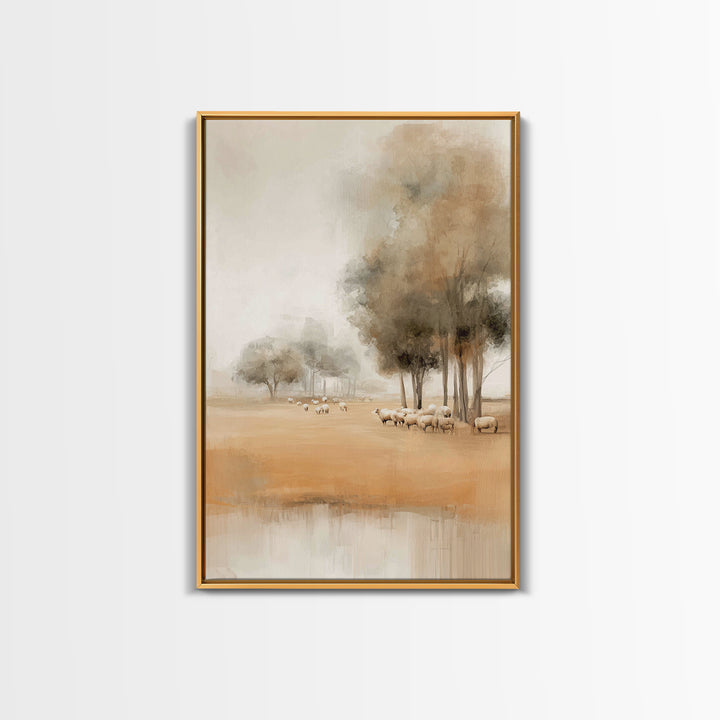 Quiet Meadow Grace – Framed Canvas Print – Christian Art Canvas – Christian Wall Art – Christian Painting – Subtle Christian Art – Christia