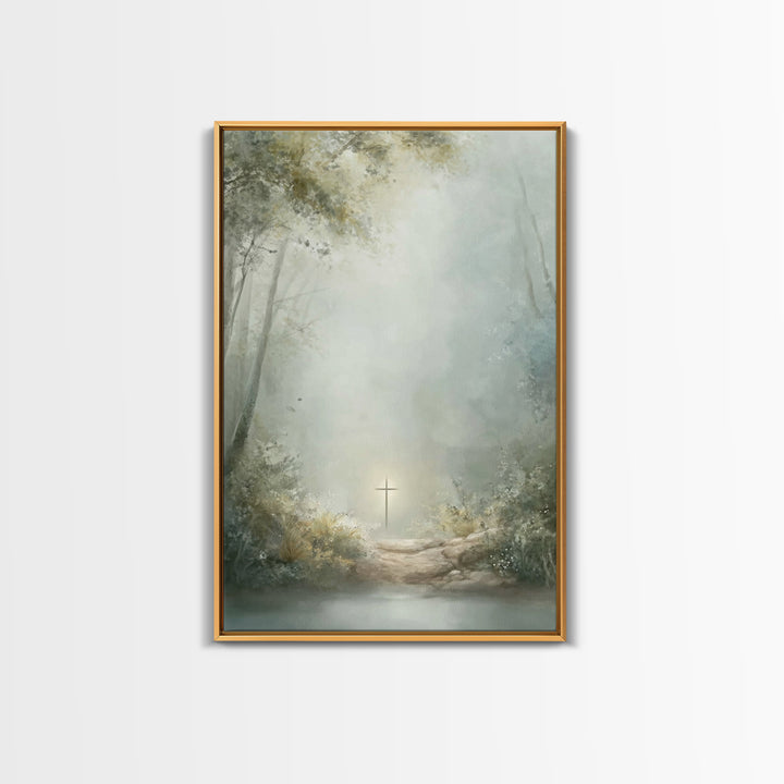 Pathway Of Hope – Framed Canvas Print – Christian Art Canvas – Christian Painting – Christian Wall Art – Subtle Christian Art – Christian G