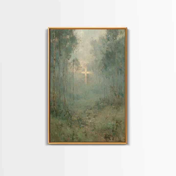 Forest Of Mercy – Framed Canvas Print – Christian Painting – Christian Wall Art – Christian Art Canvas – Moody Christian Art – Unique Chris