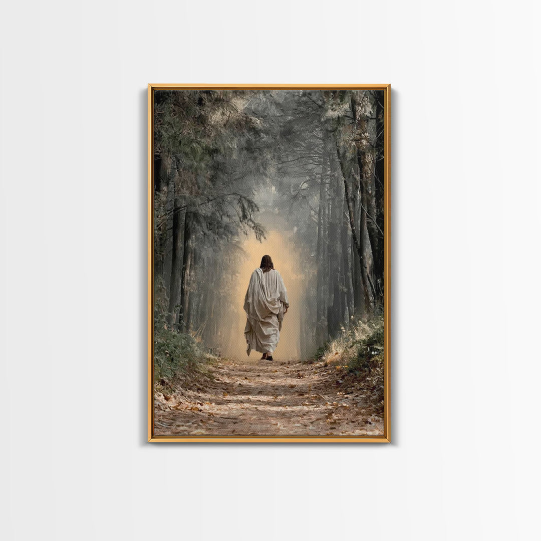 Sacred Journey – Framed Canvas Print – Jesus Painting – Christian Art Canvas – Christian Wall Art – Moody Christian Art – Large Christian P
