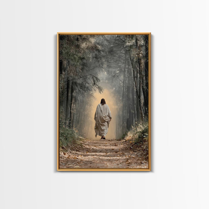 Sacred Journey – Framed Canvas Print – Jesus Painting – Christian Art Canvas – Christian Wall Art – Moody Christian Art – Large Christian P