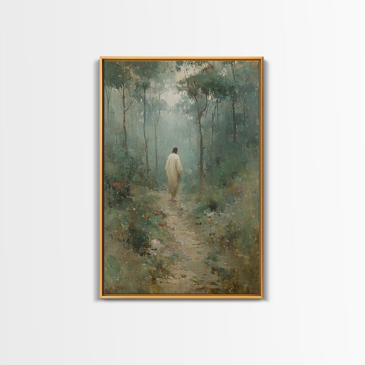 Autumn Reverence – Framed Canvas Print – Christian Art Canvas – Christian Wall Art – Jesus Painting – Unique Christian Art – Large Christia