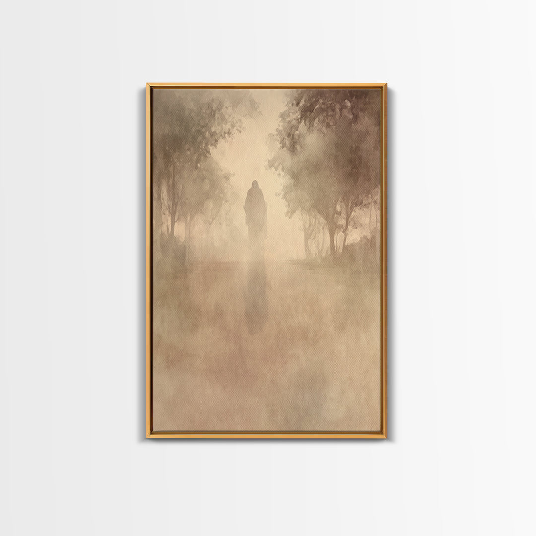 Quiet Redemption – Framed Canvas Print – Christian Wall Art – Jesus Painting – Christian Art Canvas – Vintage Christian Art – Subtle Christ