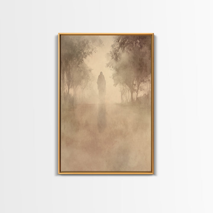 Quiet Redemption – Framed Canvas Print – Christian Wall Art – Jesus Painting – Christian Art Canvas – Vintage Christian Art – Subtle Christ