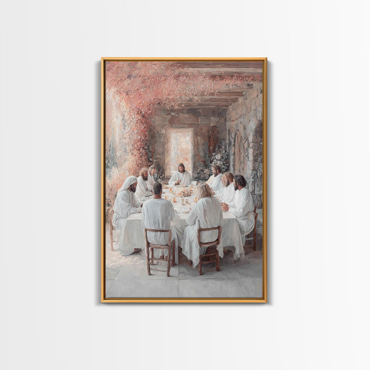 Supper Of Grace – Framed Canvas Print – Christian Wall Art – Christian Art Canvas – Jesus Painting – Christian Christmas Art – Christian De