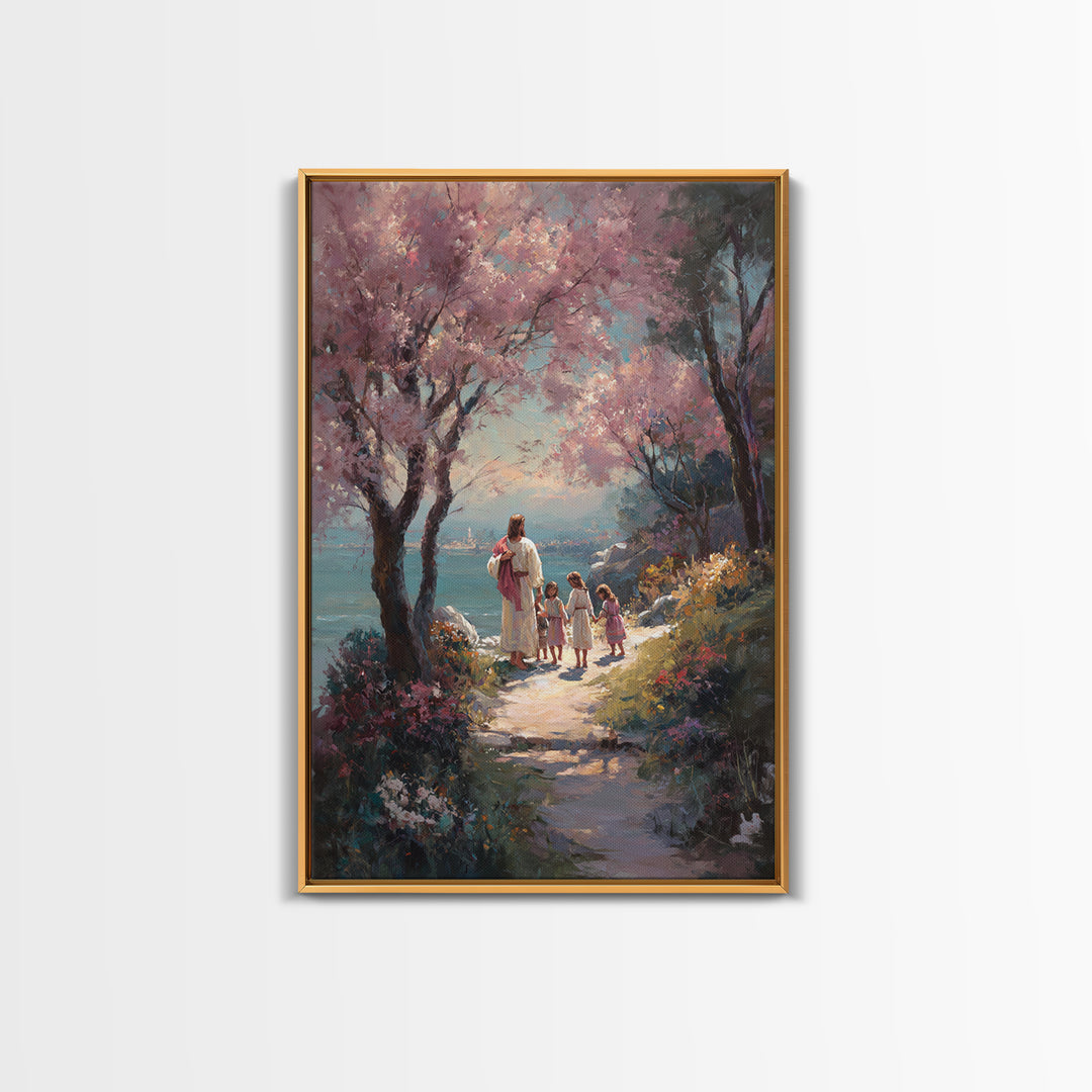 Springtime Promise | Framed Canvas Print | Christian Wall Art | Christian Art Canvas | Jesus Painting | Christian Decor