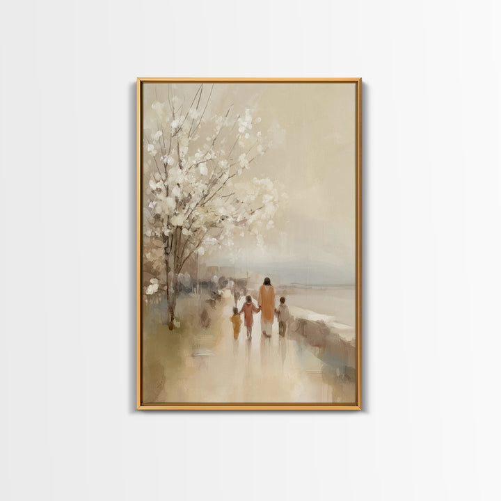 Blossoms Of Mercy – Framed Canvas Print – Christian Art Canvas – Christian Wall Art – Jesus Painting – Christmas Art