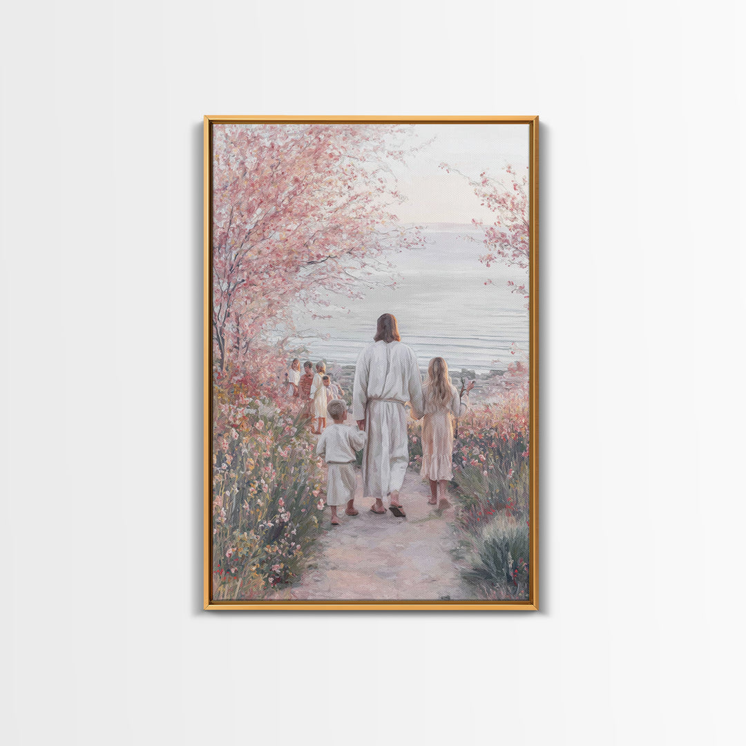 Silent Morning, Framed Canvas Print, Christian Wall Art, Christian Art Canvas, Jesus Painting, Christian Christmas Art