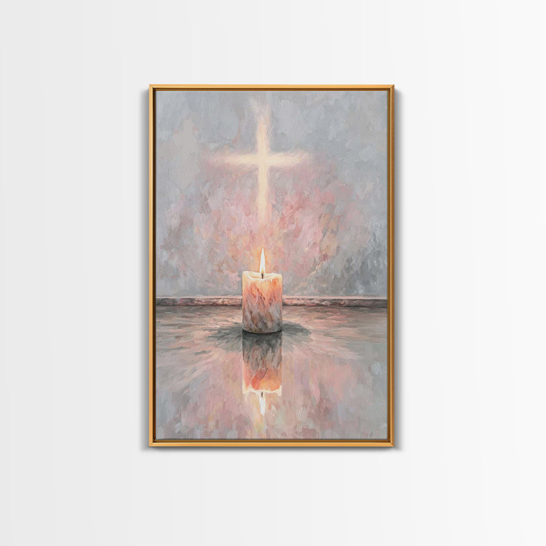 Light of Hope | Framed Canvas Print | Christian Wall Art | Christian Art Canvas | Modern Christian Art | Christian Gift | Christmas Art