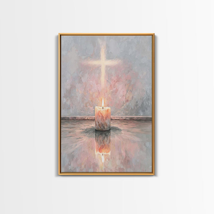 Light of Hope | Framed Canvas Print | Christian Wall Art | Christian Art Canvas | Modern Christian Art | Christian Gift | Christmas Art