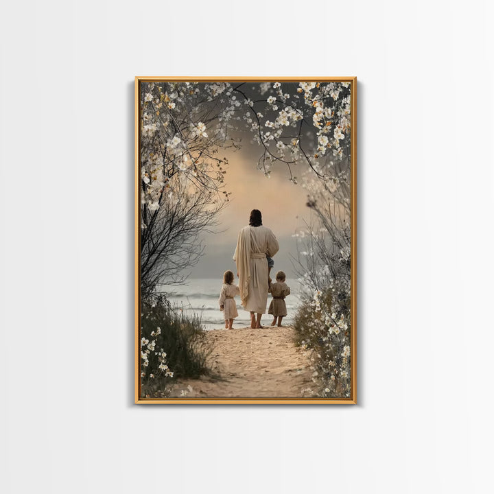 Golden Dawn – Framed Canvas Print – Christian Wall Art – Christian Art Canvas – Jesus Painting – Christian Christmas Art