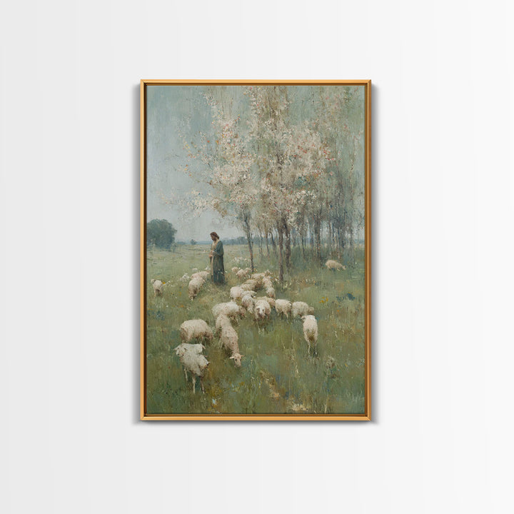 Mist Of Mercy | Framed Canvas Print | Christian Art Canvas | Jesus Painting | Christian Wall Art | Christian Gift | Moody Christian Art