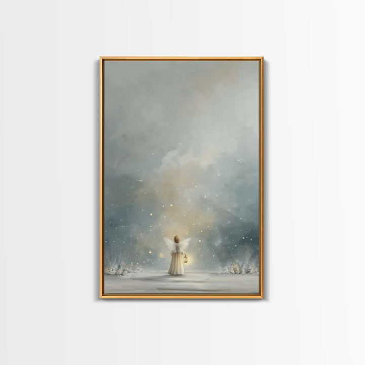Midwinter Halo – Framed Canvas Print – Christian Christmas Art – Christian Art Canvas – Subtle Christian Art – Christian Wall Art – Christm