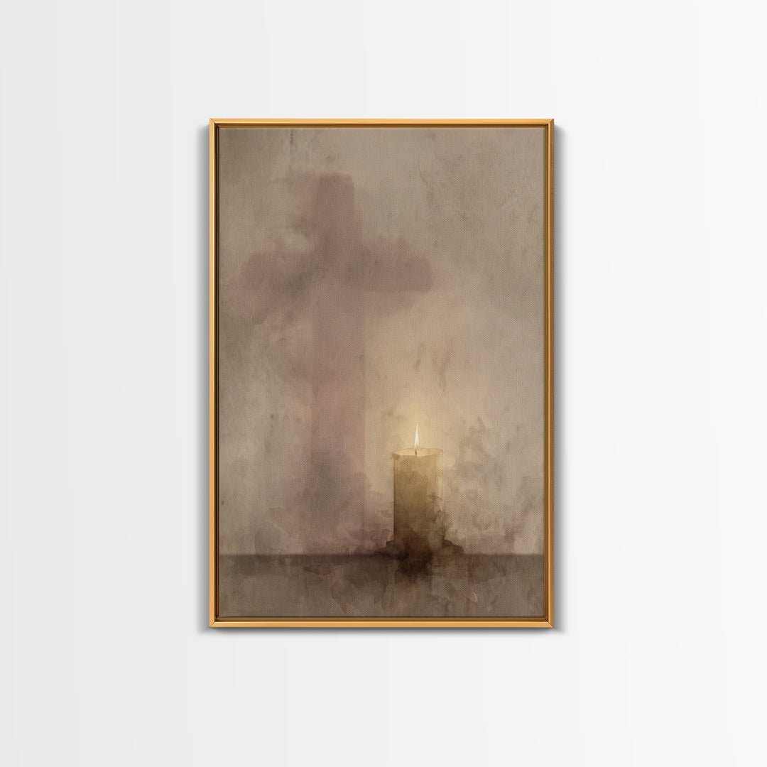 Light Of Mercy - Framed Canvas Print - Christmas Art - Christian Wall Art - Christian Art Canvas - Christian Christmas Art - Christian Deco